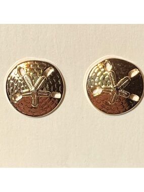 Avon Sand Dollar stud earrings with stainless steel posts. New. Box included!